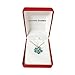 Five Petal Flower Silver Pendant Necklace – Stunning Created Aquamarine Crystal Blue – 18-inch Lead & Nickel-Free Silver Chain Necklace – Unique Jewelry for Women with Gift Box