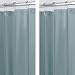 mDesign Plastic, Waterproof, Mold/Mildew Resistant, Heavy Duty PEVA Shower Curtain Liner for Bathroom Showers and Bathtubs - No Odor - 3 Gauge, 72 inches x 72 inches - 2 Pack - Smoke Gray primary
