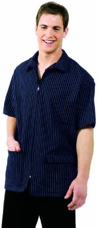 Betty Dain Signature MVP Barber Jacket, Navy with White Stripes, Large, 1-Pound
