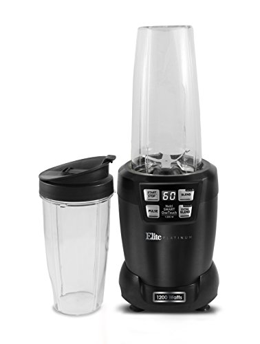 Elite Platinum EPB-5455 Hi-Q Nutri Smart Blender with 33 oz and 27 oz Tritan Blending Cups 1200W, Black
