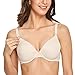 Gratlin Women's Underwire Nursing Bras Support Full Coverage Lightly Padded Maternity Bra for Breastfeeding Beige 34DD