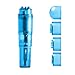 Uniclife Portable Mini Massagers with 4 Heads Pocket Personal Vibrating Pen for Body & Face, Blue, Battery Operated