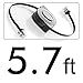 TBMax Retractable Network Cable Cat 6 Ultra Flat, RJ45 Connectors - Cat6 Cable Black 5.7 ft When Retracted (NCF-R)