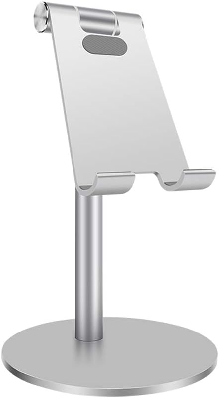 Adjustable Tablet Phone Stand Sakula Phone Desk Stands Height Adjustable 360 Rotation Hands Free Aluminum Phone iPad Stand Silver