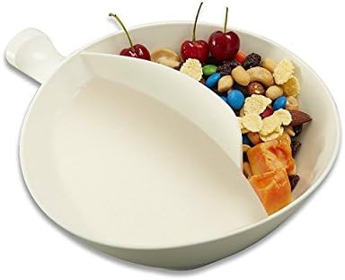 ABTP Anti-Soggy Cereal Bowl With Ergonomics Handle Design & Grip Soggy 2 Compartment White