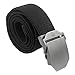 Kobwa(TM) Mens Slider Buckle Military Style Weave Canvas Web Belt With Keyring