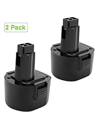 Joiry 9.6V 3.0Ah (2 Packs) Ni-MH Replacement Battery Compatible with DE9061 DE9062 DW9061 DW9062 DE9036 DW911 DW921 DW9614 DW050 DW926K-2 DW952 DW955K-2 DW967K