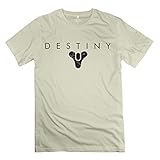Men Destiny Logo Custom 100% Cotton Natural T-Shirts By Mjensen