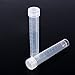 10pcs 10ml Clear Plastic Sample Test Tubes with Screw Caps Calibration for Scientific Experiment