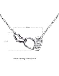 Collar con colgante de plata de ley 925 con diseño de nudo de amistad, ideal como regalo de cumpleaños para mujeres