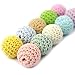 50pc Wooden Crochet Covered Beads Colour Mix Ball 16mm for DIY Mini Crochet Bead