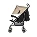 Evezo 2141A Full-Size Ultra Lightweight Umbrella Stroller, Reclining Seat, 5-Point Safety Harness, Canopy, Storage Bin (Taupe Gray) (214-1A)