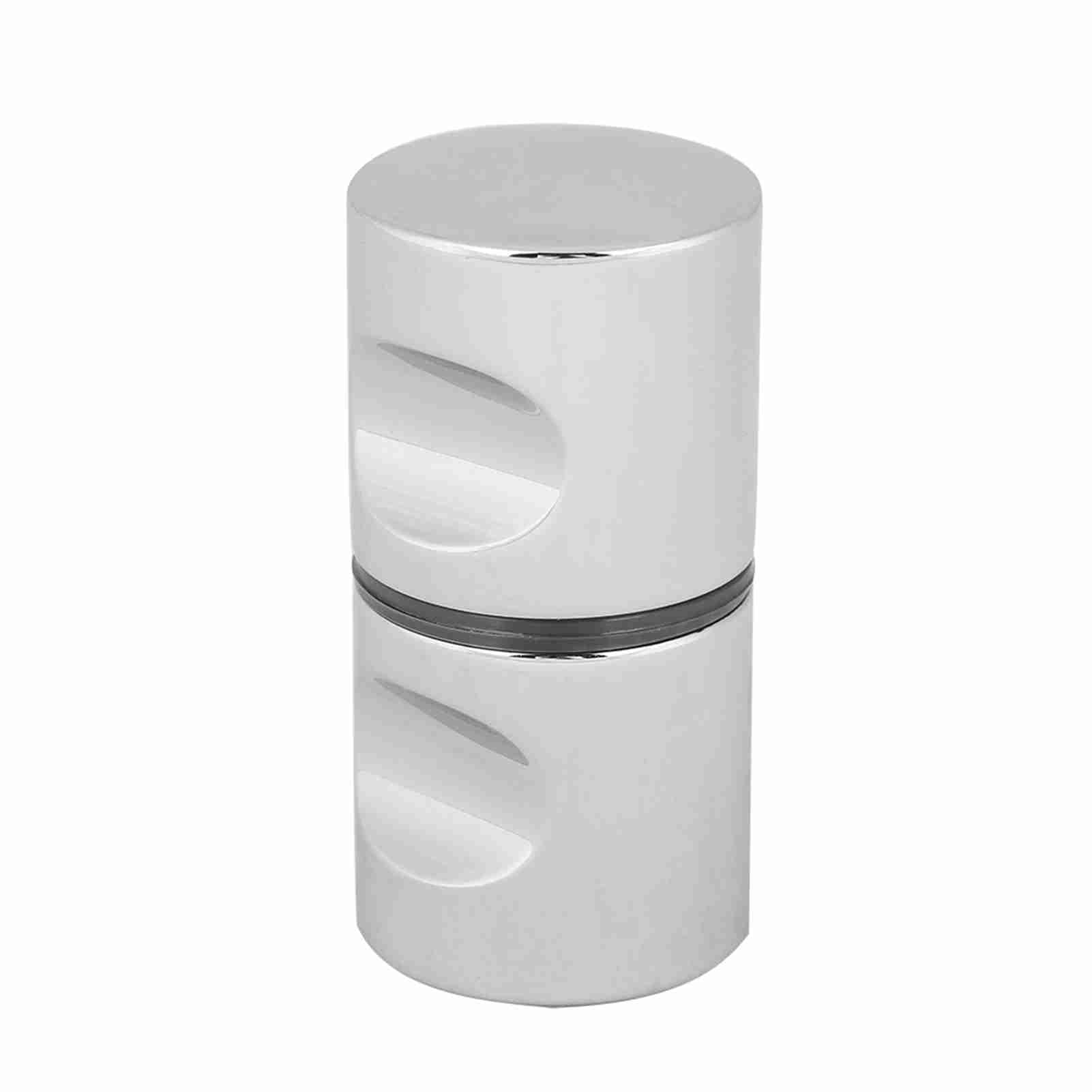 Smandy Shower Door Knob Aluminum Alloy Bath Door Handle Screen Round Back to Back Bathroom Door Handle Knob Replacement for Shower Glass Door (#3)
