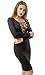 BOMDEALS Women's Sexy Long Sleeve Warm Stretch Bodycon Party Bandage Dress(XXL,Black)