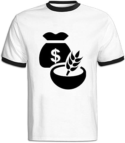Custom Men's Two-toned Cool Dollar Rice Tshirt Black Size L