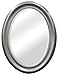 MCS Beaded Oval Wall Mirror, 22.5 x 29.5 Inch, Brushed Nickel