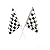 24 Party Favors RACING Nascar Race Car MINI Black White CHECKERED FLAGS