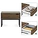 WLIVE 1 Drawer Nightstand, Wood End Table Dresser with Steel Frame, Bedside Furniture & Side Table for Bedroom, Gray Oak