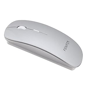 Bluetoothマウス薄型携帯内蔵充電式リチウムイオン電池、調節が可能DPI 800／1200 / 1600 (銀色)