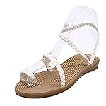women flat sandals, Mosunx(TM) Women Summer Weave Sandals Home Sandals Beach Flat Shoes (8.5 (BM) US, White)