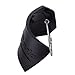 BlueCosto Luggage Tag Travel Accessories w/ Privacy Cover Steel Loops - Black, Pack of 2