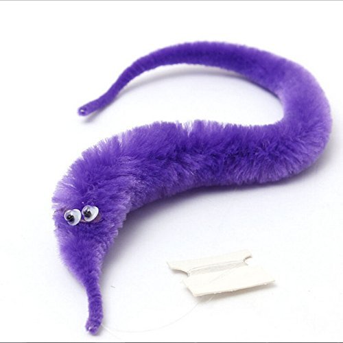 JETTINGBUY Magic Twisty Fuzzy Worm Wiggle Hippo Purple