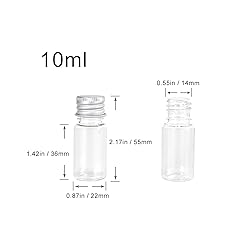 100pcs 10ml Mini Travel Plastic Empty Bottle