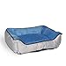 K&H Pet Products Self-Warming Lounge Sleeper Pet Bed Small Gray/Blue 16