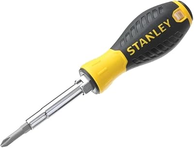 Stanley 6 Way Screwdriver STA068012 Yellow Black with 6 Interchangeable Tips