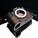 Gariz Genuine Leather XS-CHA7IIBR Camera Metal Half Case for Sony Alpha A7II A7RII Mark 2 Brown