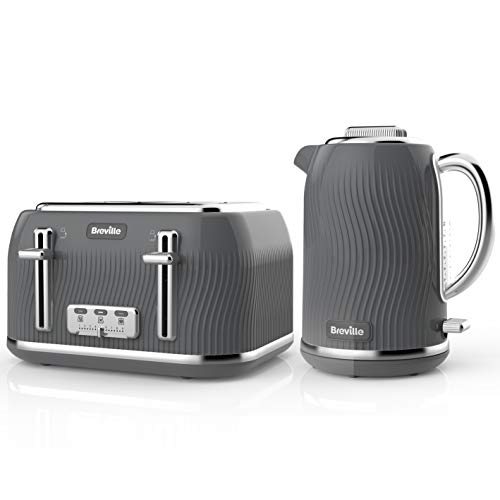 Breville Flow Kettle & Toaster Set with 4 Slice Toaster & Electric