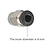 YOTINO PC4-M10 Male Straight Pneumatic PTFE Tube Push in Quick Fitting Connector for E3D-V6 Long-Distance Bowden Extruder 3D Printer (Pack of 10pcs)