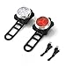 Mestart Super Bright Rechargeable 3 LED Bike Light Set Bicycle Headlight and Taillight Combination,