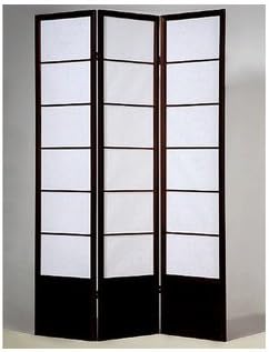 ADF 3-Panel Room Divider in Espresso Finish