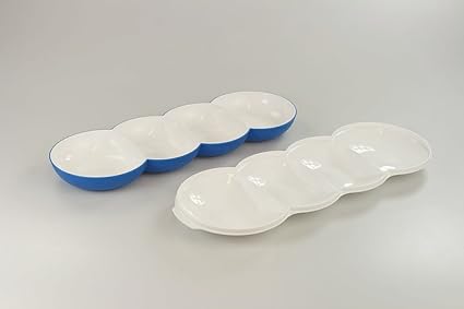 Tupperware Allegra Blue Cover White Serving Bowl Serving Dish Quartet Amazon De Kuche Haushalt