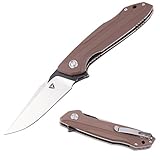 TUYAKNIFE Ceramic Ball Bearing Pivot Folding Knife D2 Blade G10 Handles, EDC Tools,4.9,-Inch Closed