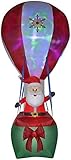 12' Santa in Hot Air Balloon w/ Northern Sky Light Show Christmas Inflatable