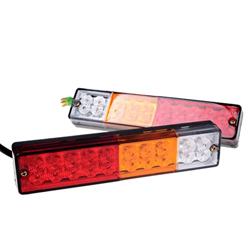 20 LED Waterproof Reflector Indicator Reverse Brake Running Tail Light Trailer RV ATV UTV