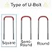 Leaf Spring Axle Extended U-Bolts (Square Bend) Compatible with Ford 1999-2004 F250 F350 Super Duty Excursion 4WD 4x4-12 inch Length - 3.15 inch Width - F-250 F-350 - Silver