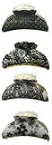 Set of 4 Light Weight Plastic Jaw Clip 3.25