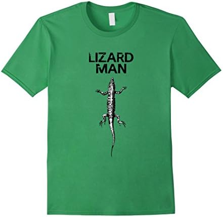 Mens Lizard Man T-Shirt Small Grass