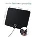 Accevo 50 Mile Range Indoor TV Antenna with Detachable Amplifier Signal Booster and 13.2FT High Performance Coax Cable for Better Reception(Black)
