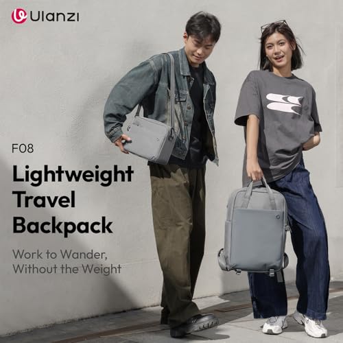 Ulanzi F08 Lightweight Travel Bag, 18L Urban Photography Backpack, A Multifunctional Photography Bag to Meet the Needs Storage Equipment Shooting and Travel, Black, M