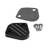 BlackPath - Universal Fitment Lift Pump Fuel Pump Block Off Plate 3.9L 4BT 5.9L 6BT Cummins Diesel (Black) T6 Billet