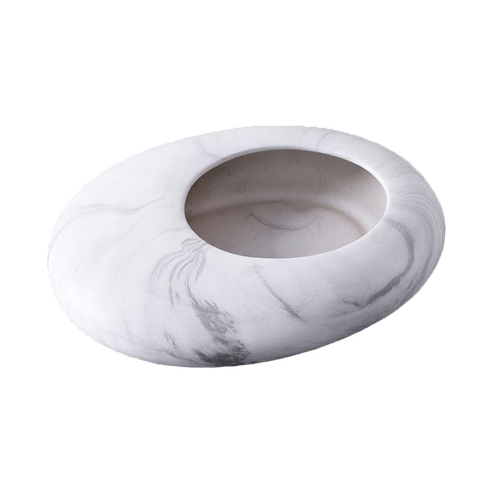 BESPORTBLE Creative Desktop Elliptical Pebble Flowerpot Chic Bonsai Pot Stylish Container for Indoor Decor and Tabletop Adornment Pot for Home and Garden