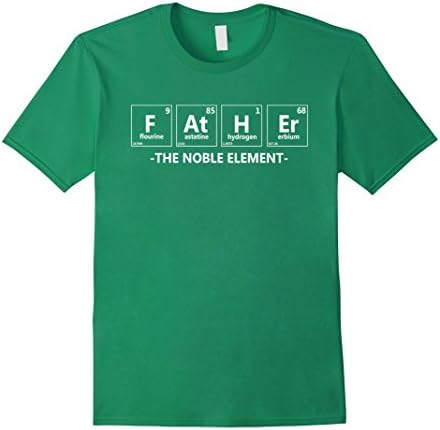 Mens Father Spelled with Periodic Table Elements T-Shirt Large Kelly Green