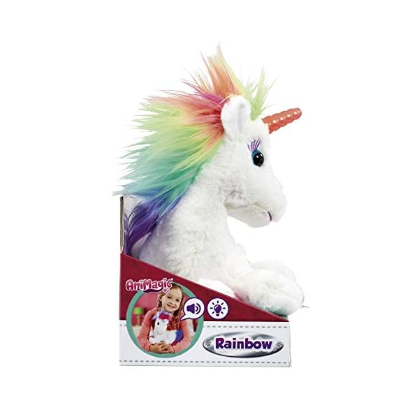 Animagic: Rainbow The Glowing Unicorn | Interactive Unicorn Plush with a Magical Glowing Horn and Multicoloured Fur…