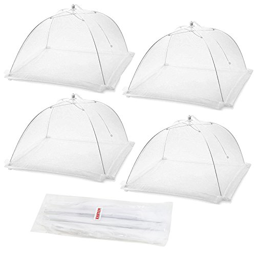 UPC 712383503411, Set of 4 Esfun Large Pop-up Mesh Screen Food Cover Tents Umbrella for Outdoors, 17 inch Collapsible and Reusable Picnic Net Food Covers Mesh Protector- Keep Out Flies, Bugs, Mosquitos