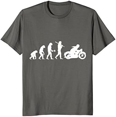 Mens Funny Vintage Motorcycle T-Shirt Evolution Motorbike Rider Large Asphalt