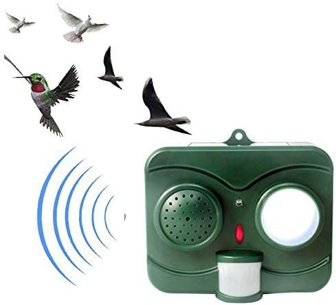 CXYP Ultrasonic Animal Bird Repellent, Animal Repeller Solar Battery Operated Motion Activated Outdoor Waterproof Electronic Dog Fox Bird Cat Repeller Scarer Deterrent
